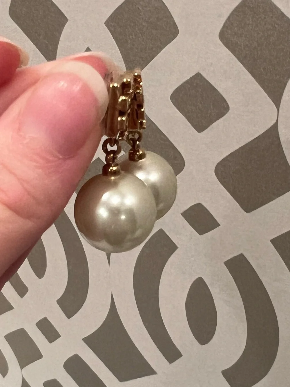 Tory Burch Faux Pearl Earrings